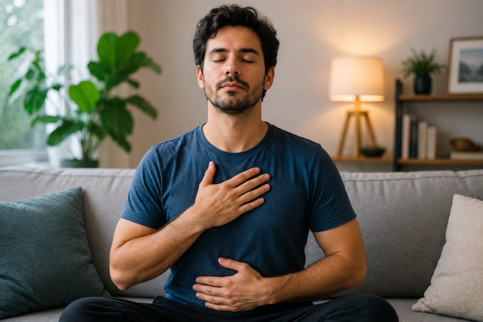 breathing in 4 steps