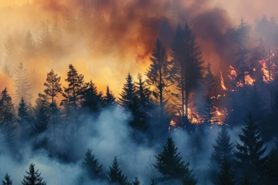 Incendios y calor extremo en EEUU