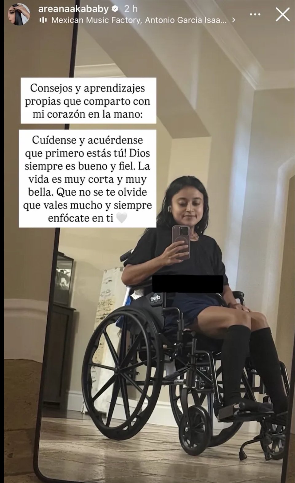 Areana Rivera confirmó que lleva varios meses enfrentando serios retos relacionados con su salud. Foto: instagram.com/areanaakababy