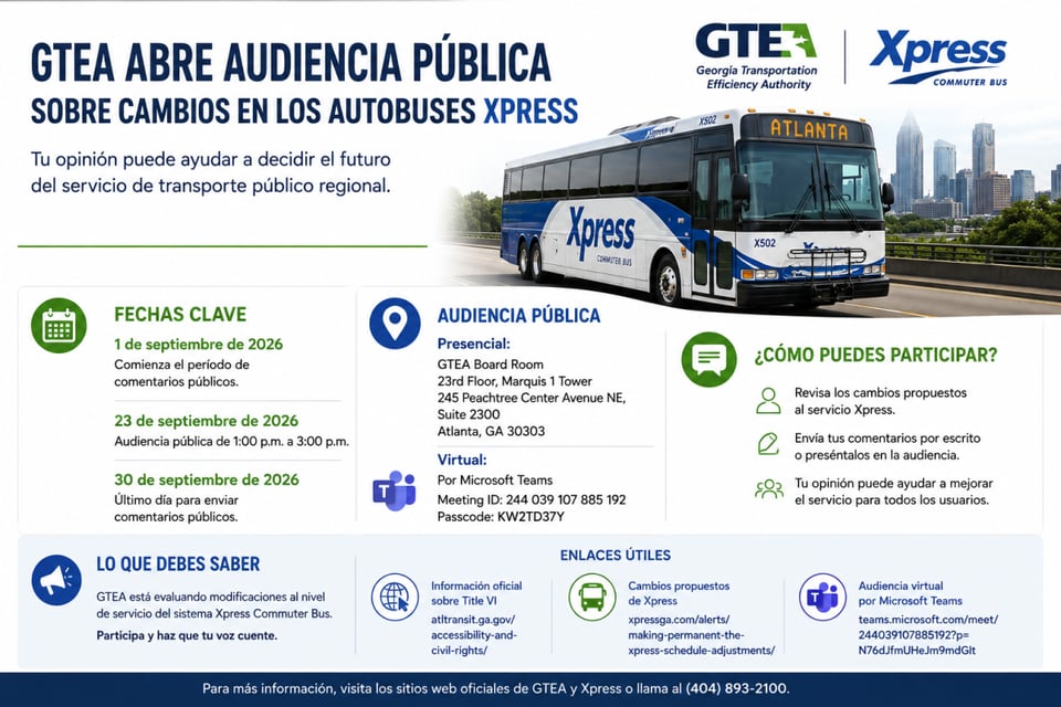 georgia, buses, xpress, survey, public hearing, Georgia Seeks Input on Xpress Bus Service Changes: Key Dates
