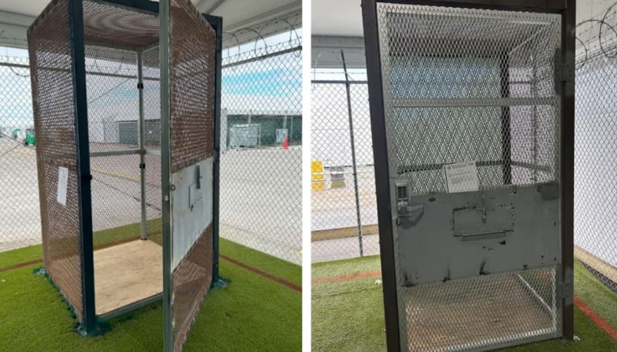 Encerrados en jaulas y bajo el calor de Florida: informe sacude a Alligator Alcatraz