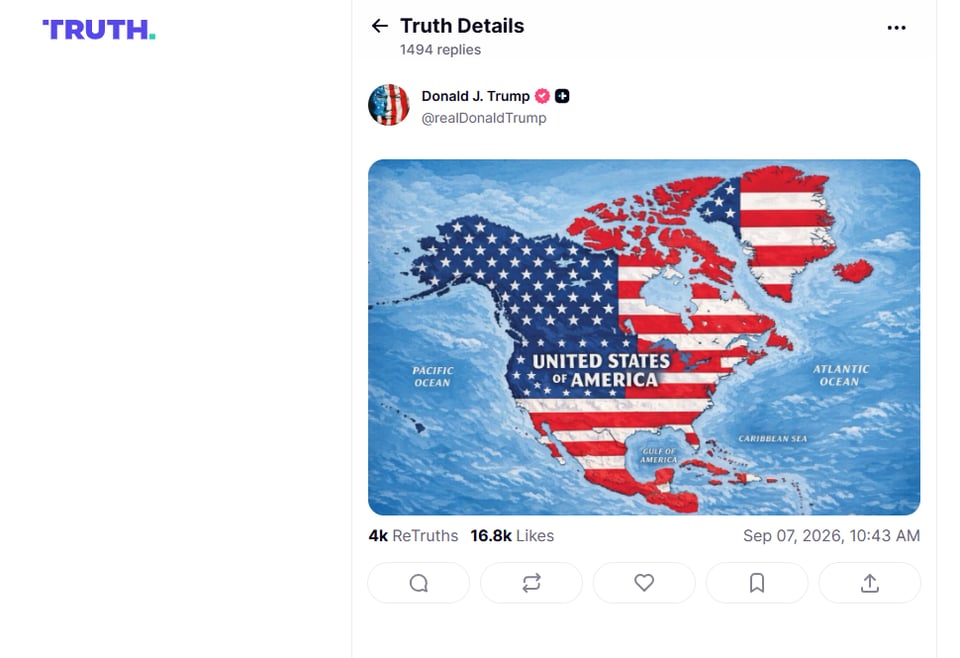 mexico, america, islandia, responden, paises, fronteras , Trump Map Crosses Borders as Mexico and Iceland Reject Provocation