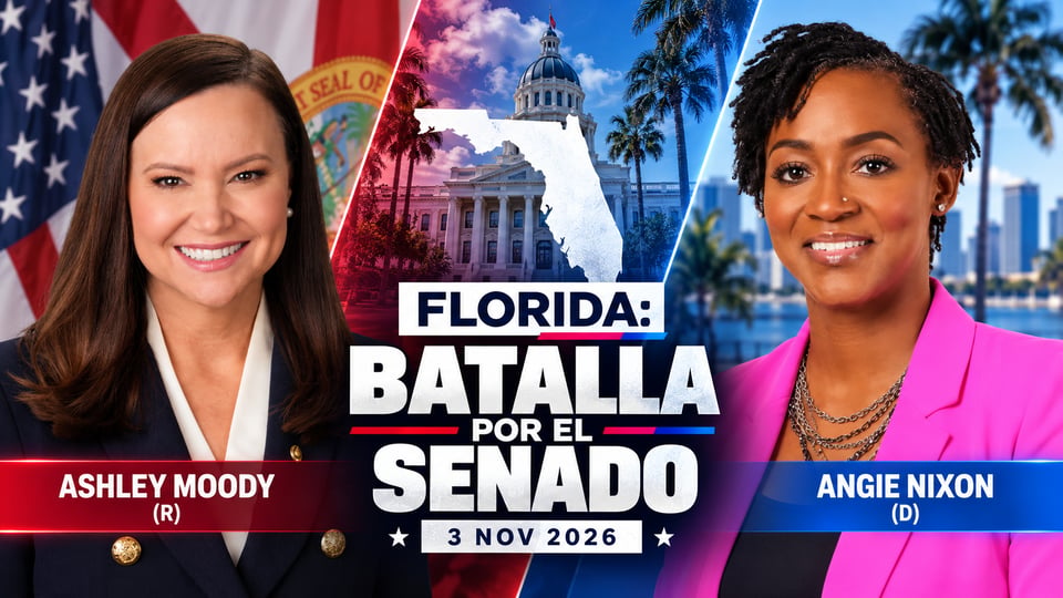 Senado en Florida 2026: Moody y Nixon, lo que debes saber antes del 3 de noviembre