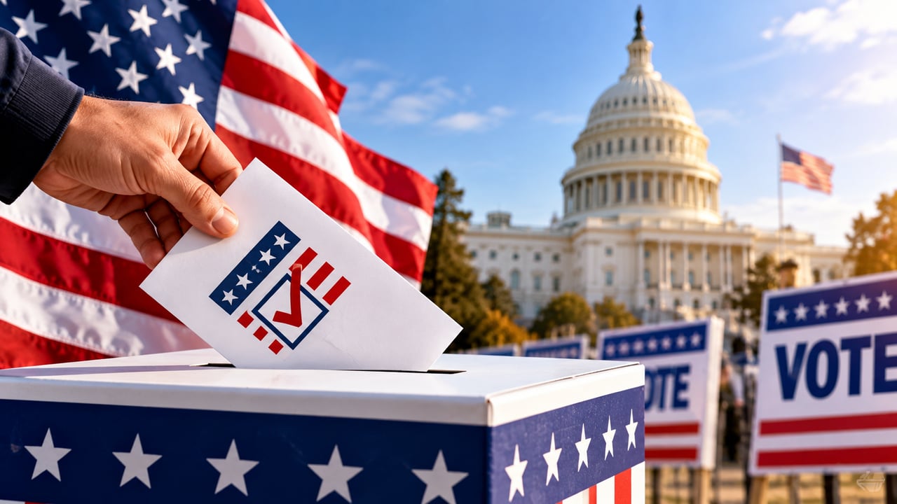Estados Unidos se prepara para las elecciones de medio mandato del 3 de noviembre, en las que estará en juego el control del Congreso. Ilustración: MundoNow.