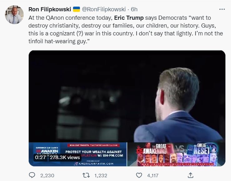 Eric Trump criticizes Democrats: In support of his father?