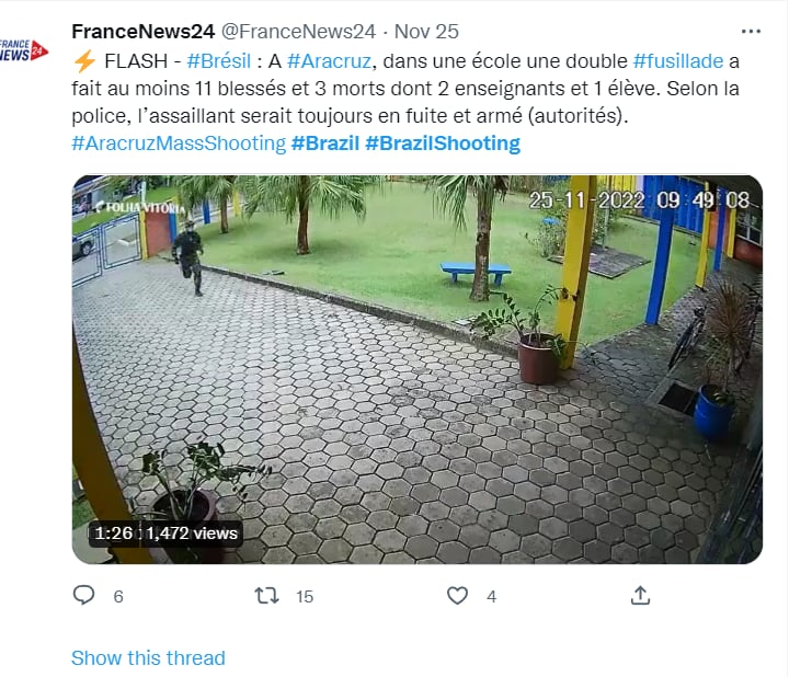 School shootings registered Brazil: How many victims were registered?