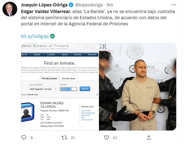 ¿Por qué fue liberado?