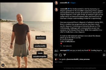 REVELAN DIAGNÓSTICO DE BRUCE WILLIS
