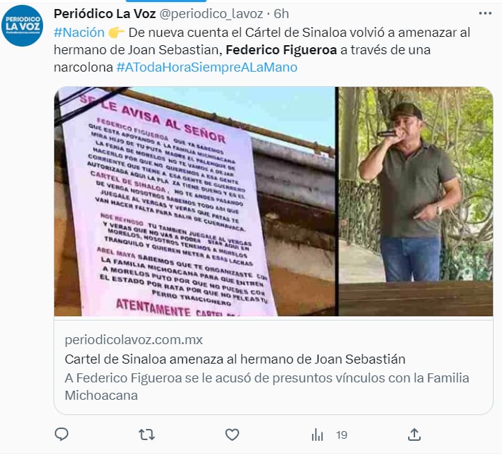 Cártel Sinaloa hermano Joan Sebastian: ¿Qué dijeron las autoridades?