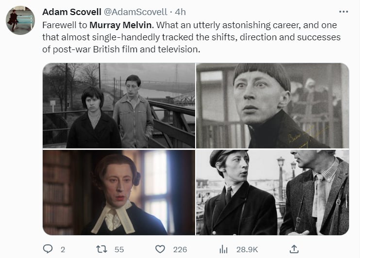 Muere actor Murray Melvin: "Un hombre inmaculado"