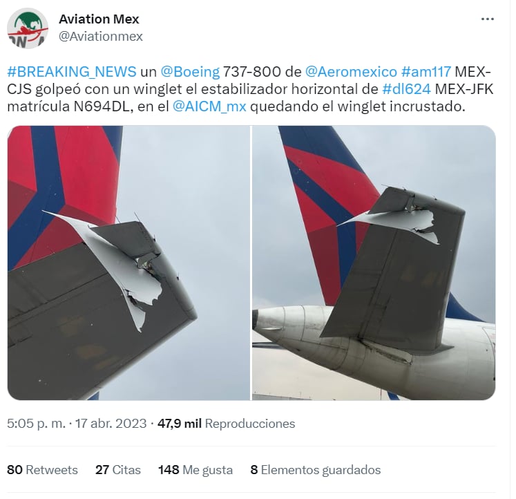 Accidente aéreo AICM: ¿Qué ocurrió con las aeronaves?