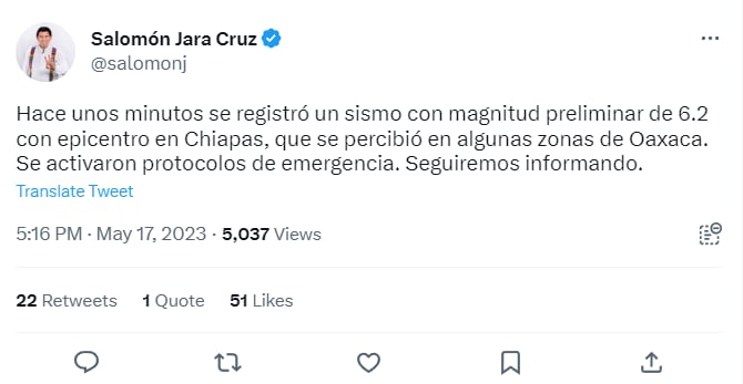 Reportan sismo Chiapas: ¿Preocupó a otras entidades?