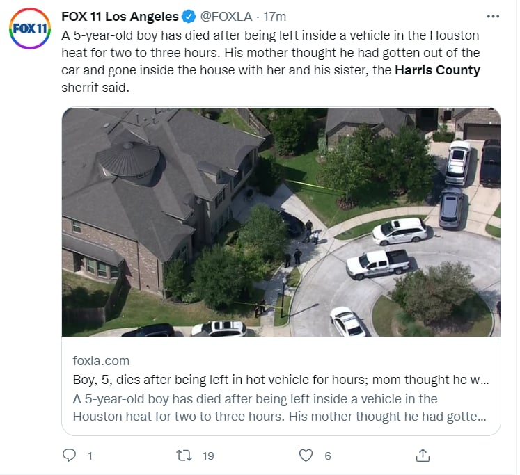 Muere menor encerrado Houston: ¿Fue un accidente?