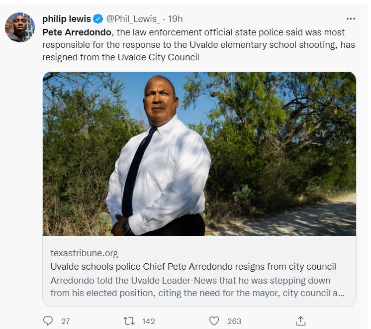 Police chief Uvalde resigns: "Let's continue to support"