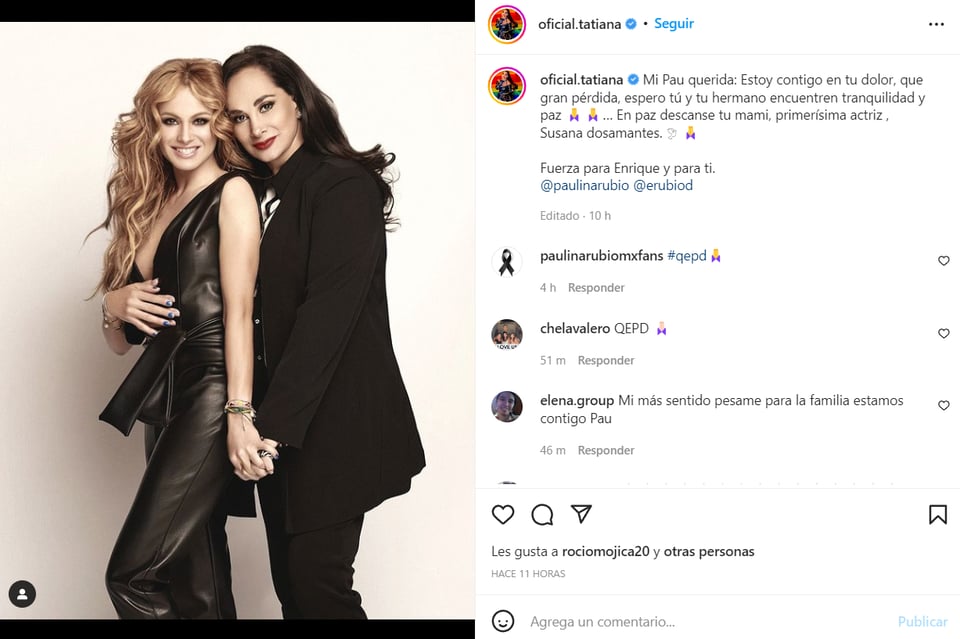 "Estoy contigo en tu dolor"
