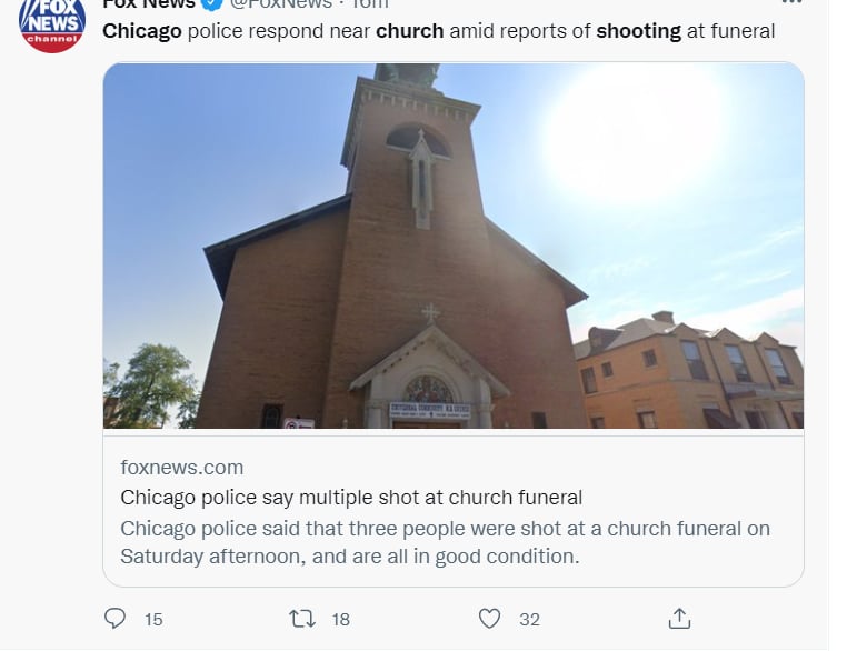 REPORTAN TIROTEO EN IGLESIA
