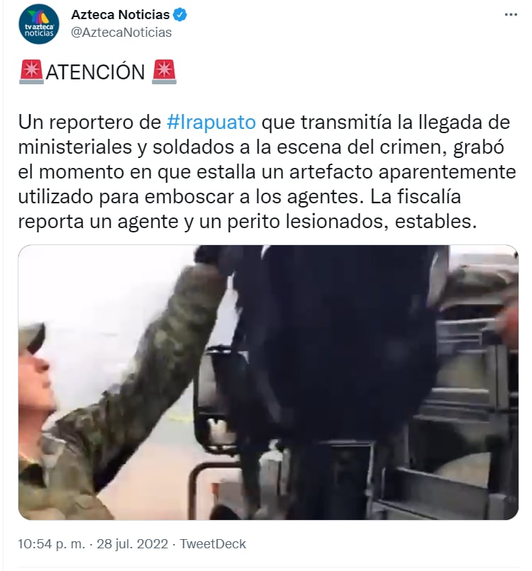 ¿Qué ocurrió con el reportero?