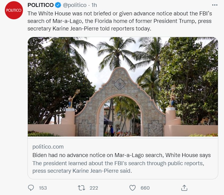 ¿Biden sabía del allanamiento?