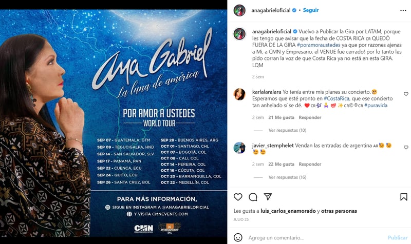 Ana Gabriel death rumors: "the news is false"