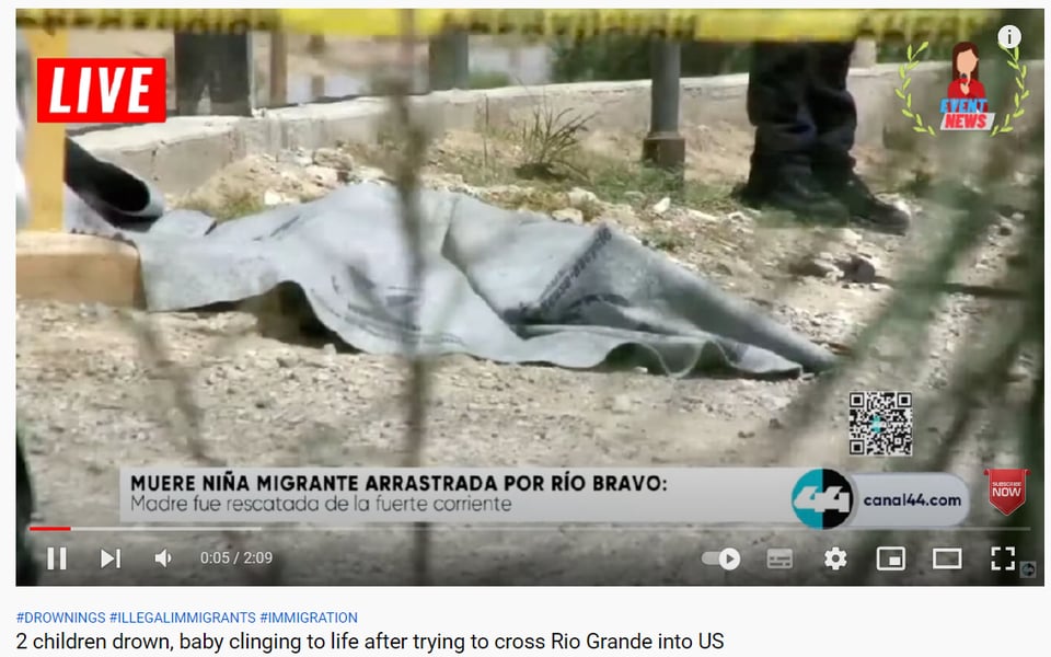 Children die crossing the border: something common?