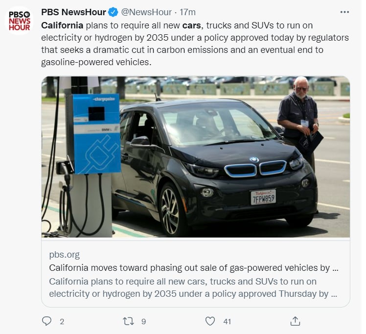 California 2035 autos eléctricos: "Un gran día"