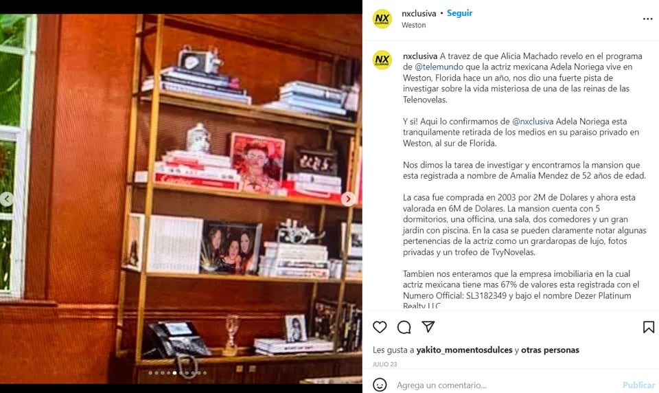Adela Noriega foto inédita: ¿Por qué creen que es su casa?
