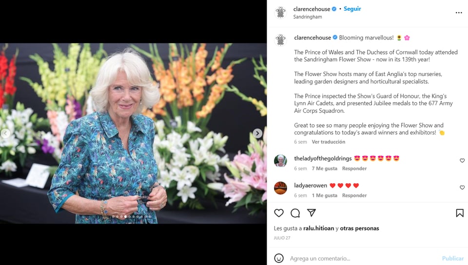¿Qué título recibió Camilla Parker?