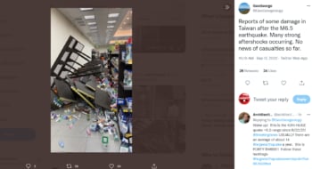 INTENSO SISMO OCURRE EN TAIWÁN