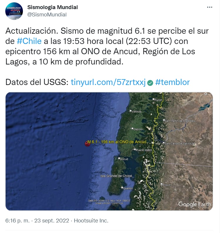 SE MUEVE LA TIERRA EN CHILE