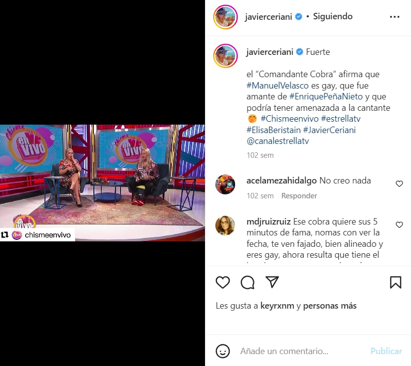 Manuel Velasco Peña Nieto: Did you offer your help to Anahí?