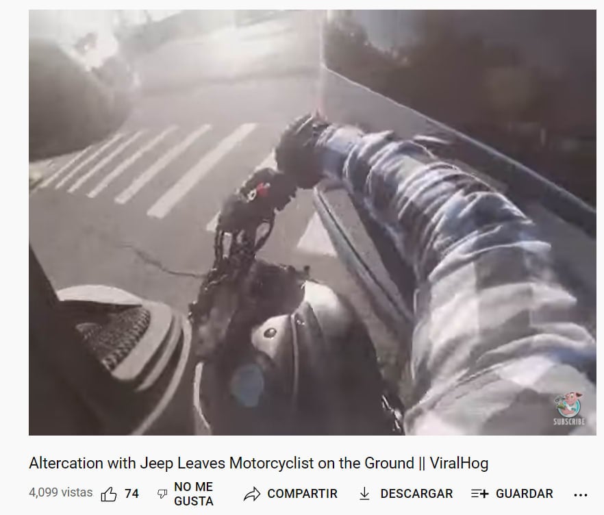 Motorcycle Accident Hit Jeep: For Revenge?