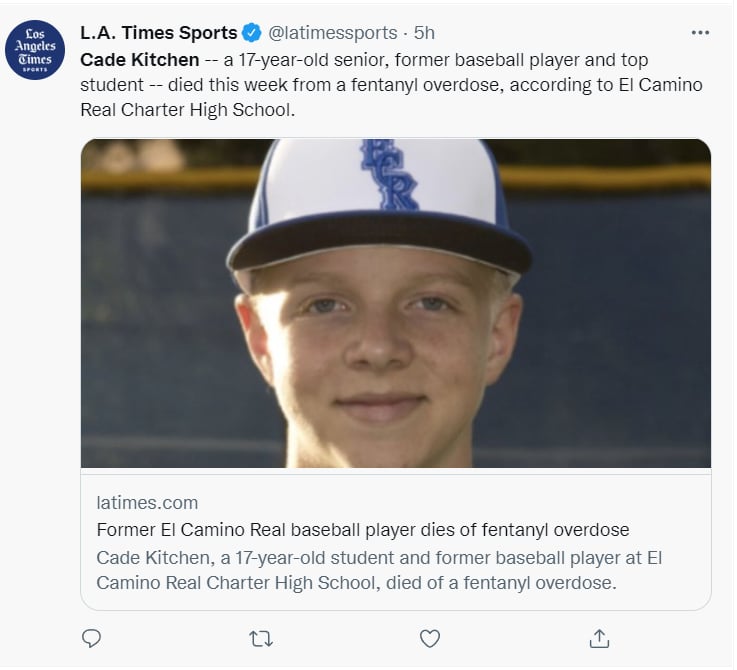 Baseball player Cade Kitchen dies: "Our prayers are with the family"