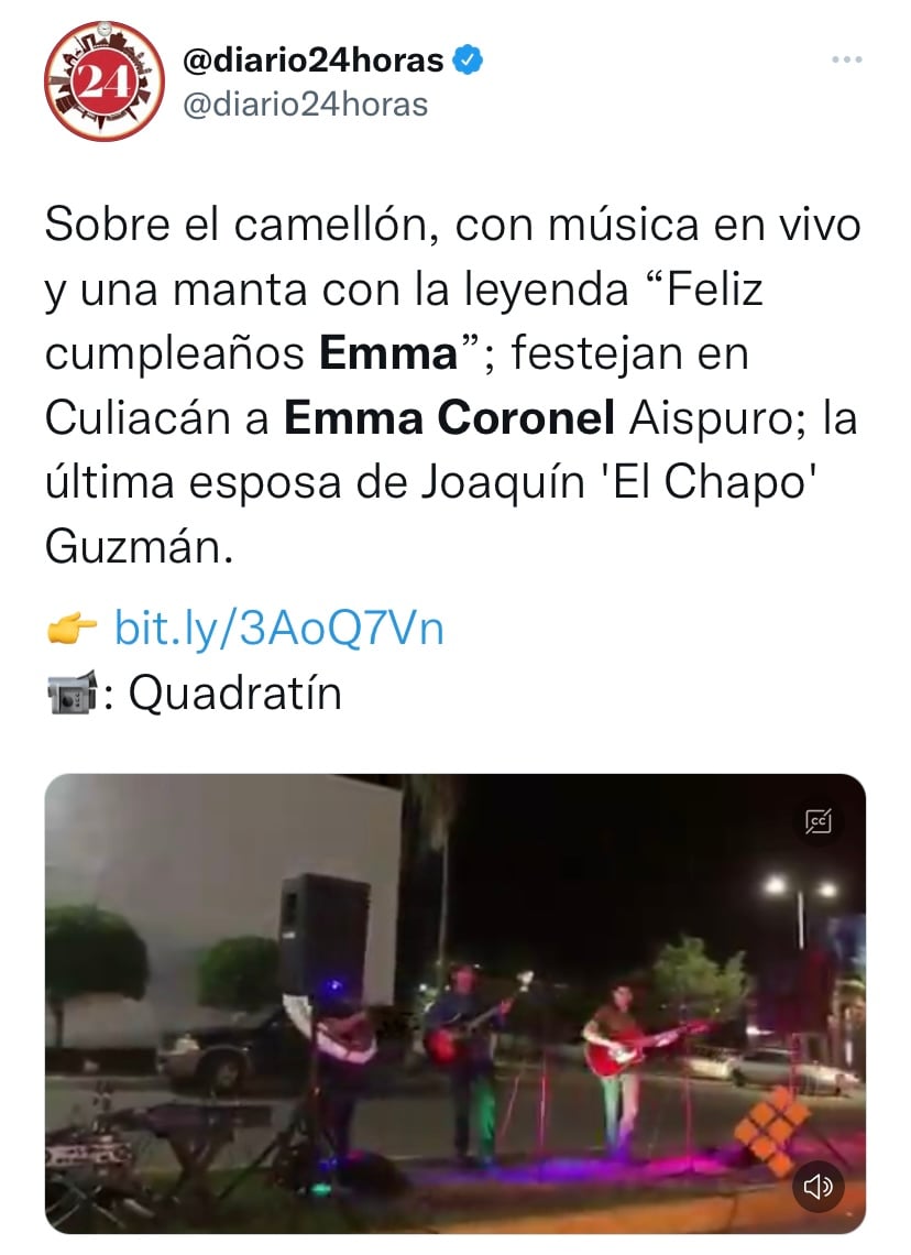 Video capturó todo el festejo para Emma Coronel