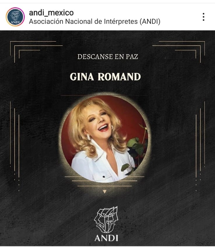 La ANDI confirma el fallecimiento de Gina Romand