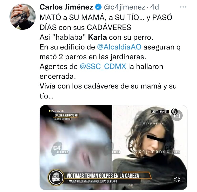 Karla vivió 'un horror' desde muy pequeña