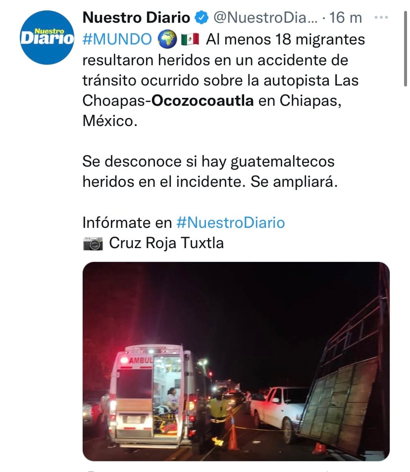 Este no es el único accidente con migrantes