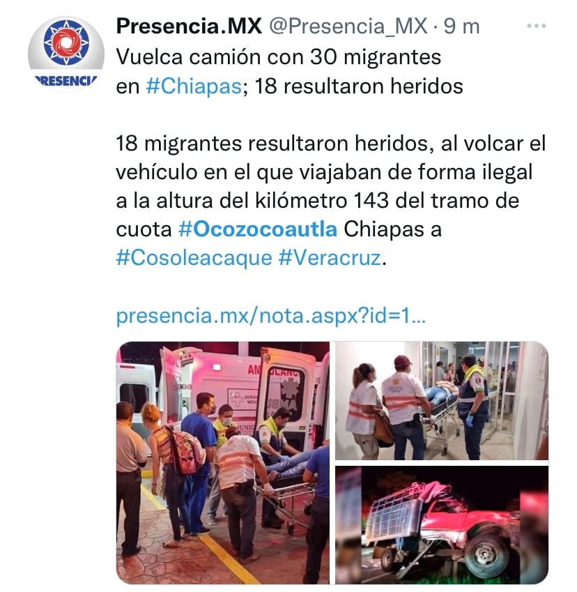 ¿Qué pasó con el tráiler en el que viajaban migrantes?