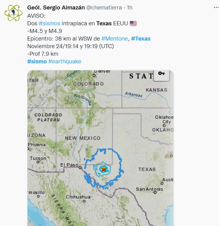 Sismos El Paso Texas: ¿No es el primer sismo en el mes?