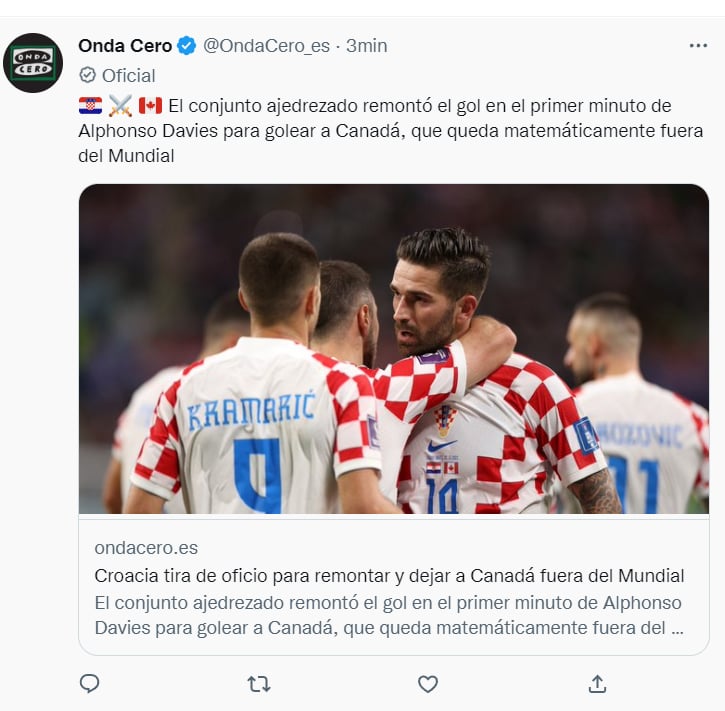 Canadá vs Croacia: ¿La esperanza de Croacia?