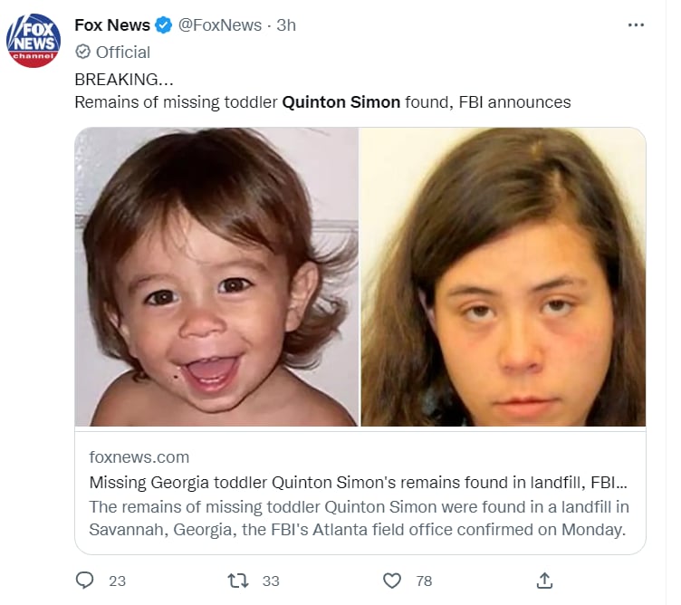 Quinton Simon Remains Found: An Ongoing Investigation?
