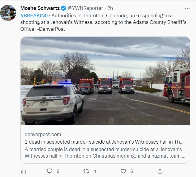 Tirador Testigos Jehová Colorado: ¿Qué encontraron en el lugar de los hechos?