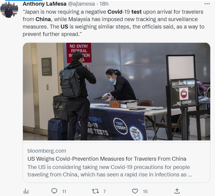 EEUU pruebas Covid China: ¿En qué servirán las nuevas medidas?