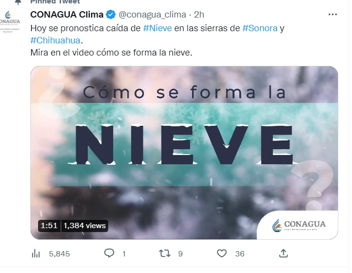 Confirman caída nieve México: ¿Un nuevo frente frío?