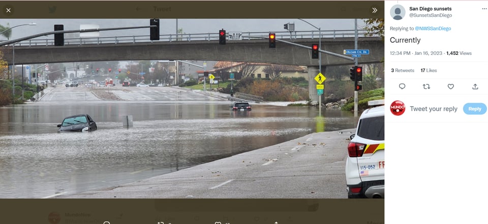 Winter storms reported California: More flooding?