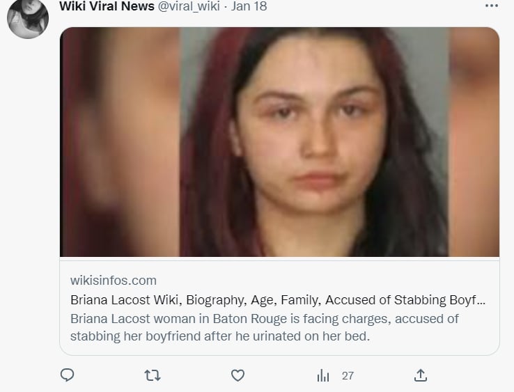 Briana Lacost apuñala novio: ¿Qué dijo la atacante?