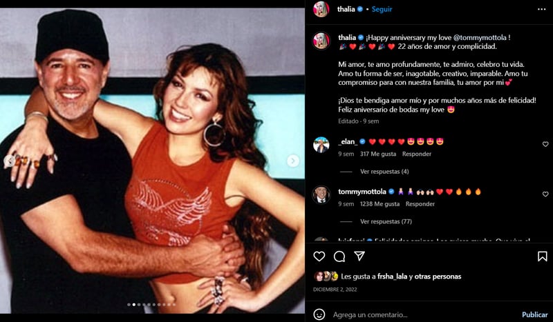 Thalia Tommy Mottola reappear: "They are happy"