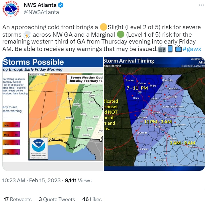 Aviso tormenta invernal suroeste: ¿Qué se espera para Atlanta?