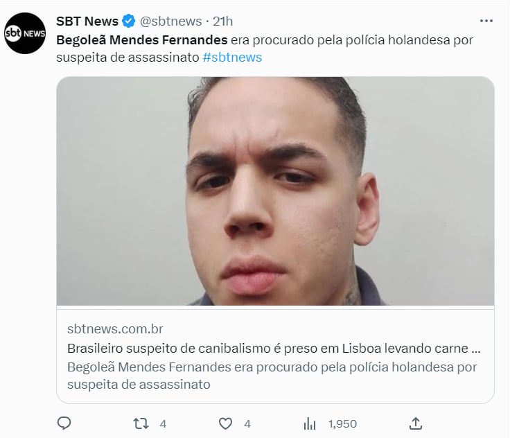 Arrestan presunto caníbal Lisboa: ¿Lo extraditarán?