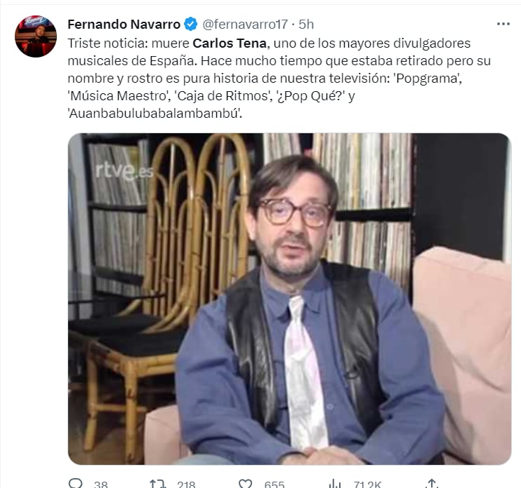 Muere periodista Carlos Tena: ¿Un paso por Cuba?