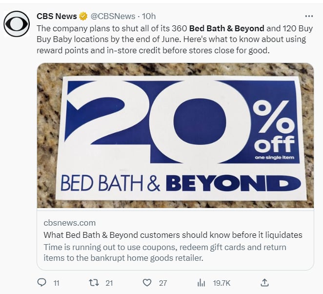 Bed Bath Beyond cupones: ¿Qué ocurrió con la compañía?